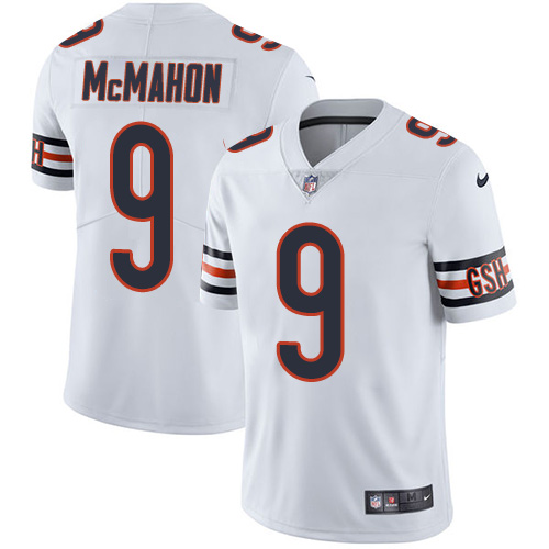 Nike Bears #9 Jim McMahon White Men's Stitched NFL Vapor Untouchable Limited Jersey - Click Image to Close